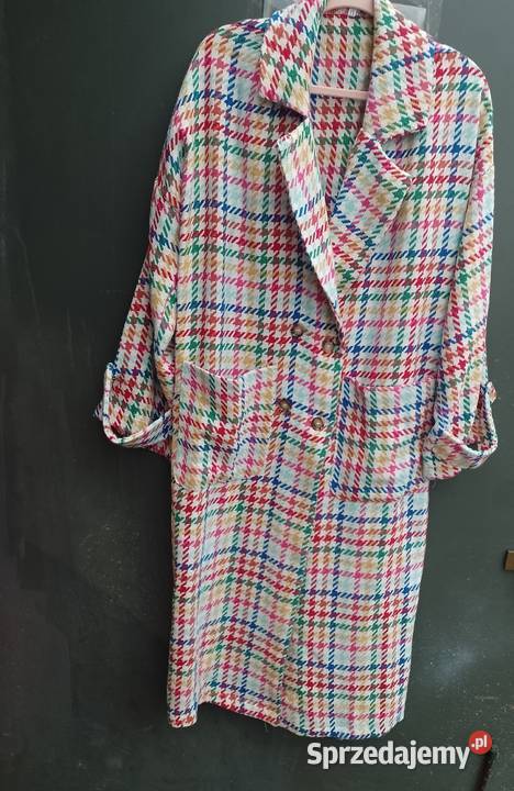 3840 ML Shein Długi tęczowy płaszcz oversize małopolskie