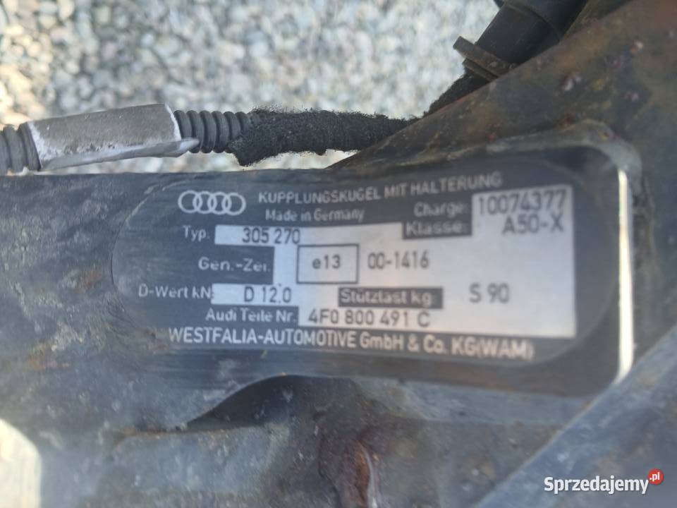 Hak holowniczy ogrginał składany Audi A6 C6 Radłów