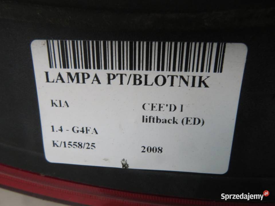 LAMPA PRAWA TYLNA KIA CEED I