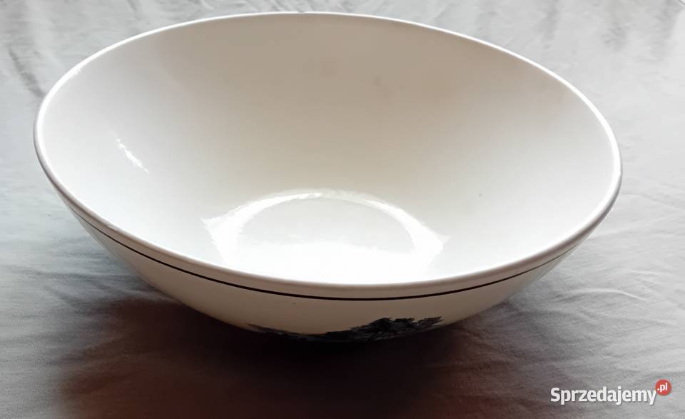 Fajansowa miska Boch Freres Keralux Sygnatura z Porcelana i szkło wielkopolskie Koźminek