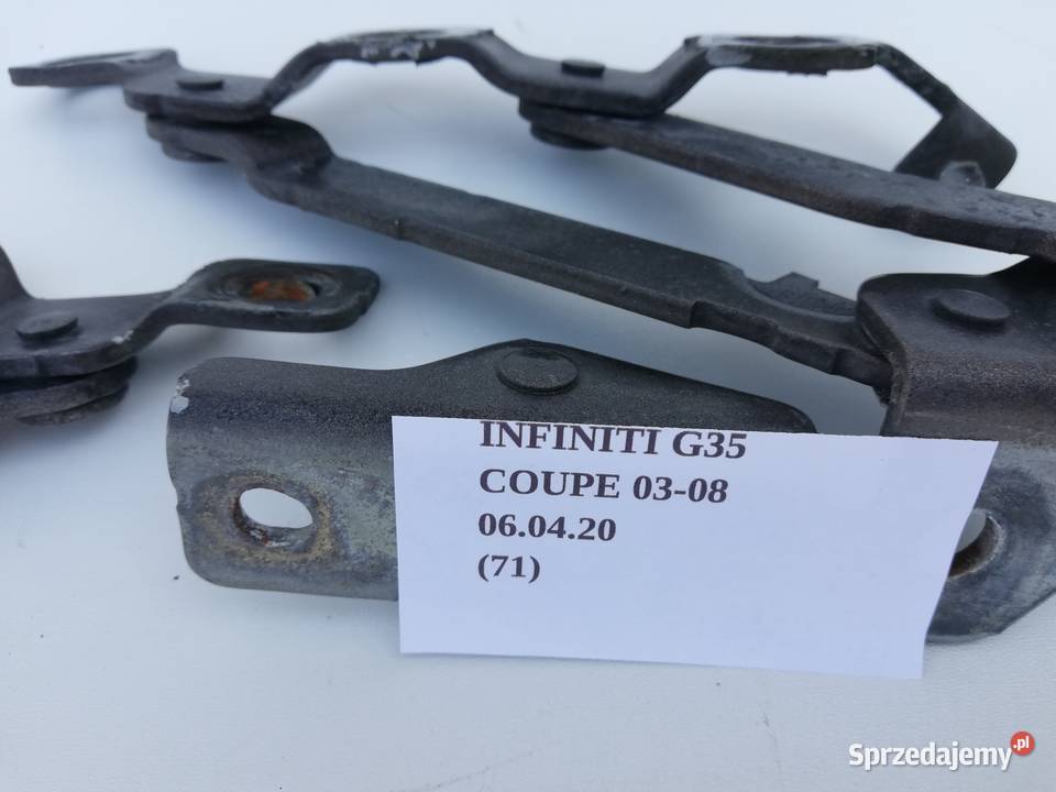 ZAWIAS KLAPY BAGAŻNIKA INFINITI G35 COUPE osobowe Części samochodowe wielkopolskie Nowy Tomyśl