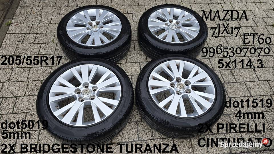4 felgi aluminiowe ALU r17 7jx17 et60 5x1143 dolnośląskie Legnica sprzedam
