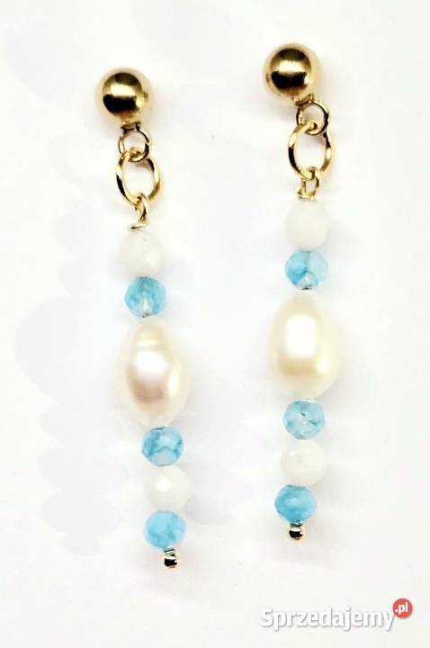 KOLCZYKI SZTYFTY NATURALNE PERŁY SŁODKOWODNE Wrocław