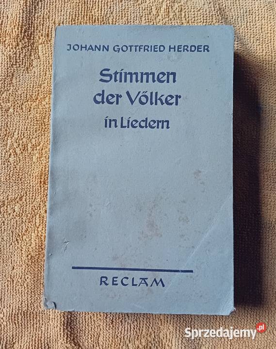Johann Gottfried Herer Stimmender Voelker in