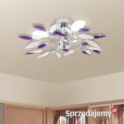vidaXL Lampa sufitowa 3 żarówki E14 fioletowa sprzedam