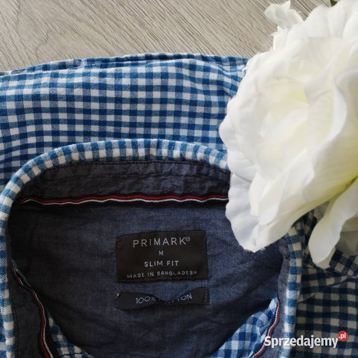Koszula męska w kratę Primark M slim fit nowa Bogatynia