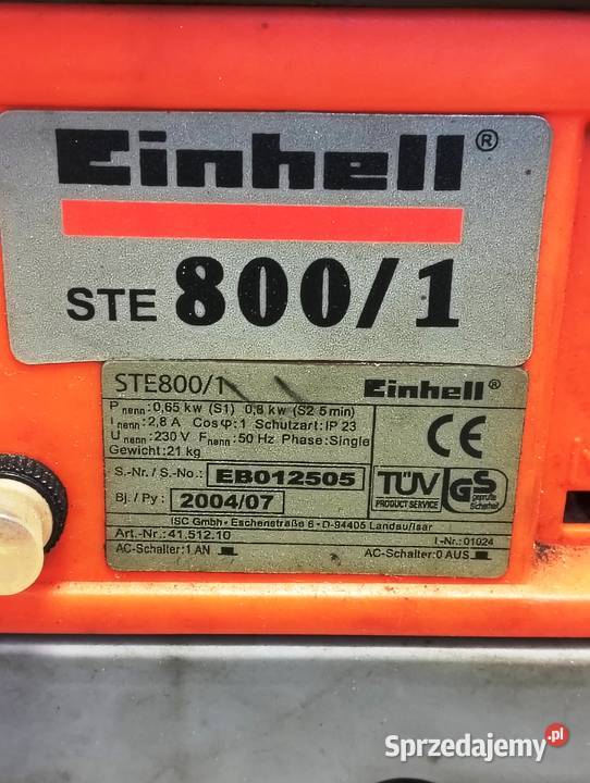 Agregat prądotwórczy generator Einhell STE 8001 Pozostałe Łańcut