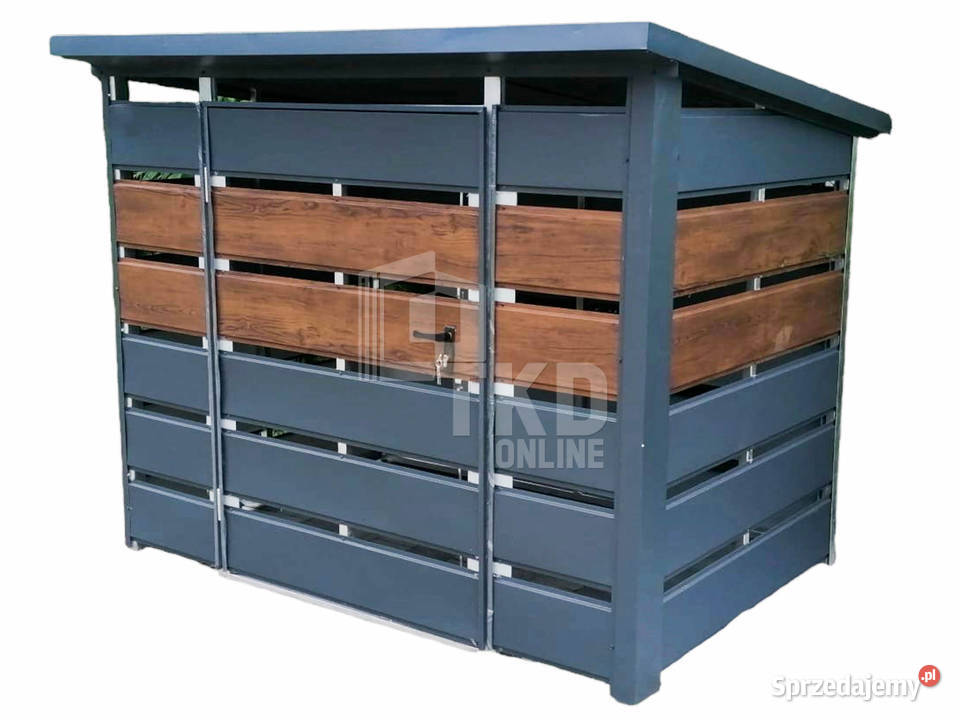 Wiata śmietnikowa 2x1m Schowek ogrodowy na wielkopolskie Turek