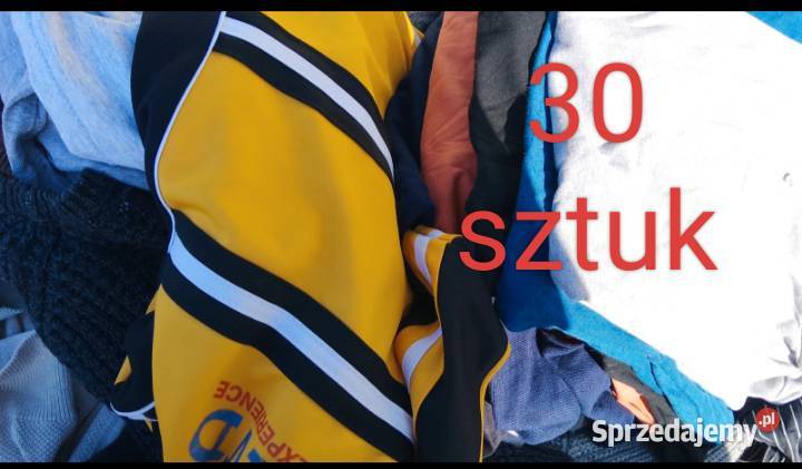 Zestaw ubrań męskich 30 mix rozmiarów Półwiosek Lubstowski