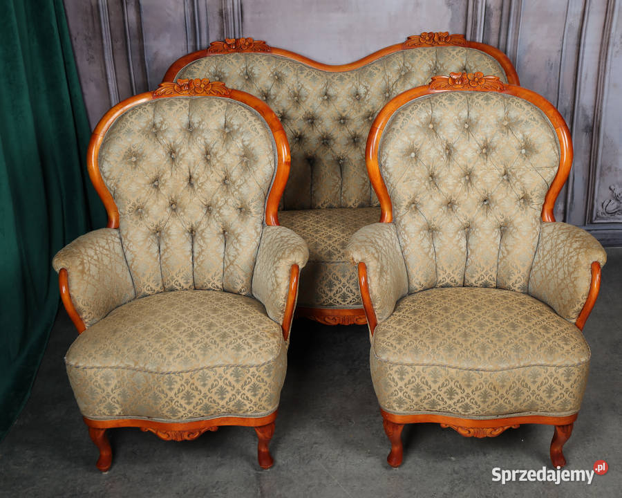 ARTexpert Wyprzedaż Zestaw sofa 2 fotele Ludwik zachodniopomorskie Dobrzany