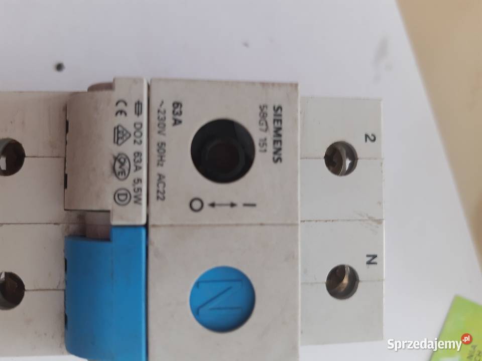 Rozłącznik bezpiecznikowy Siemens 58G7 151 63 A śląskie Lelów