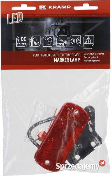 Lampa obrysowa LED prostokątna 1224V z przewodem małopolskie Kamionna