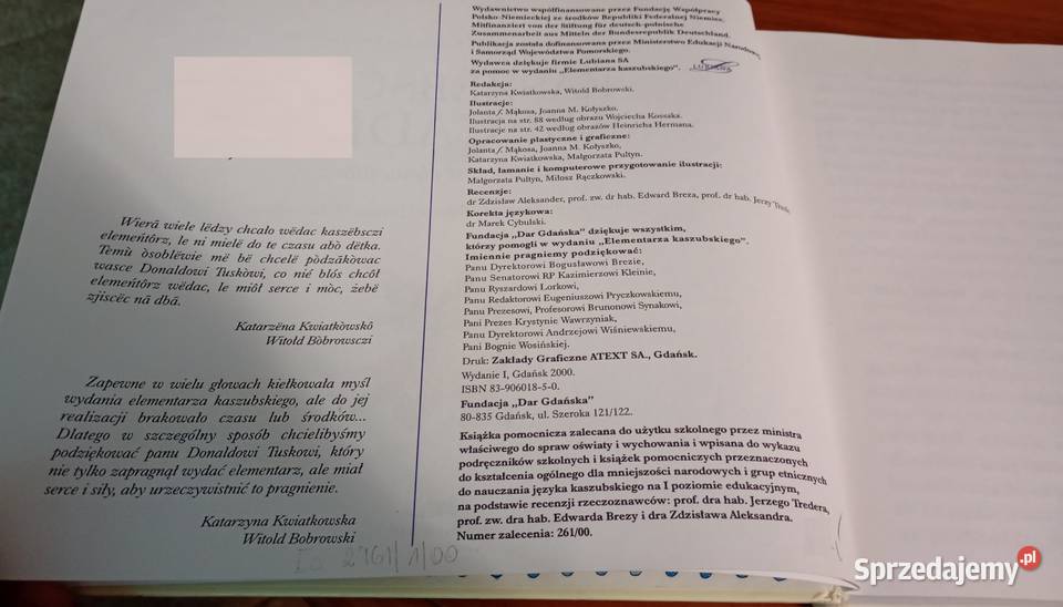 Kaszbscz abecadło twój pierszi elemeńtrz pomorskie Gdańsk