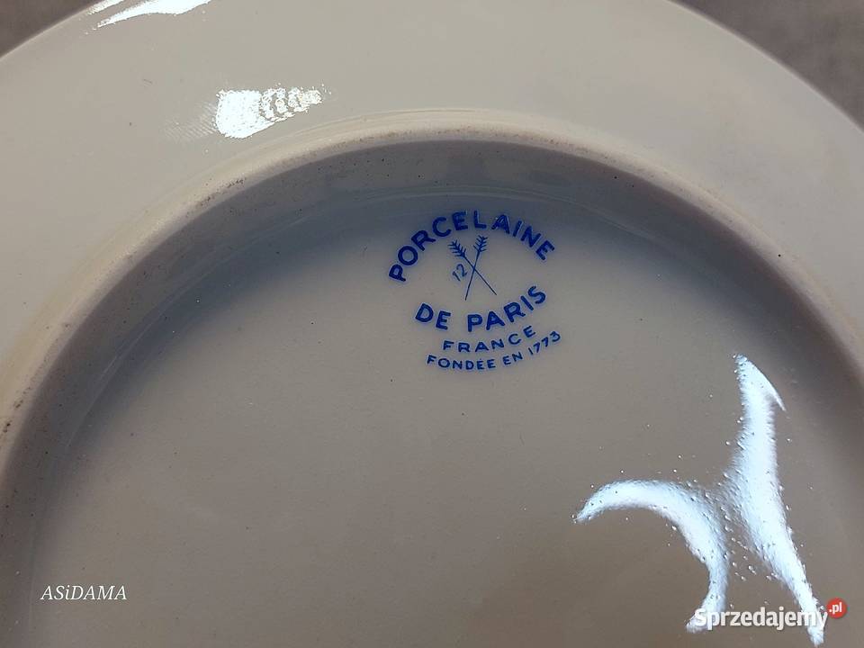 Porcelaine De Paris Zestaw talerzy Kapelusze Dobrzany