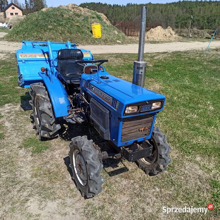 Traktorek Iseki TX1410 z glebozgryzaką pług Iseki Bieszkowice