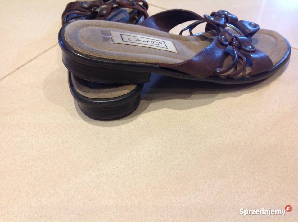 Klapki skórzane damskie r 36 Nowa Sól