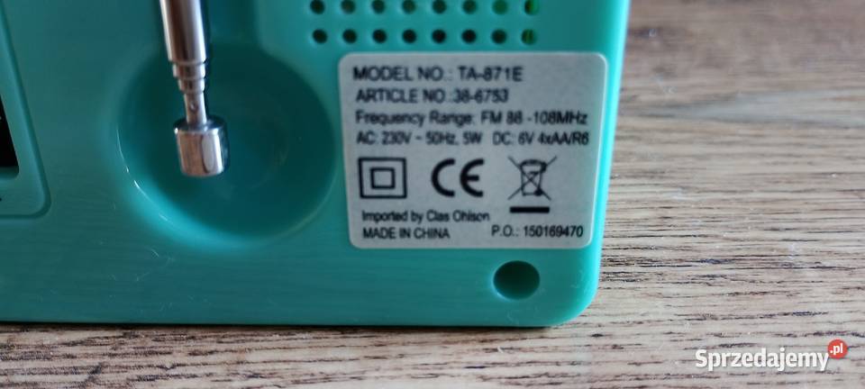 Miętowe radio RETRO Clas Ohlson TA871E Design Wąbrzeźno