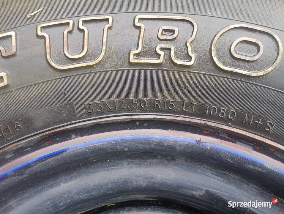 Komplet kół i opon 33 cale jeep Cherokee xj 40B Bolszewo