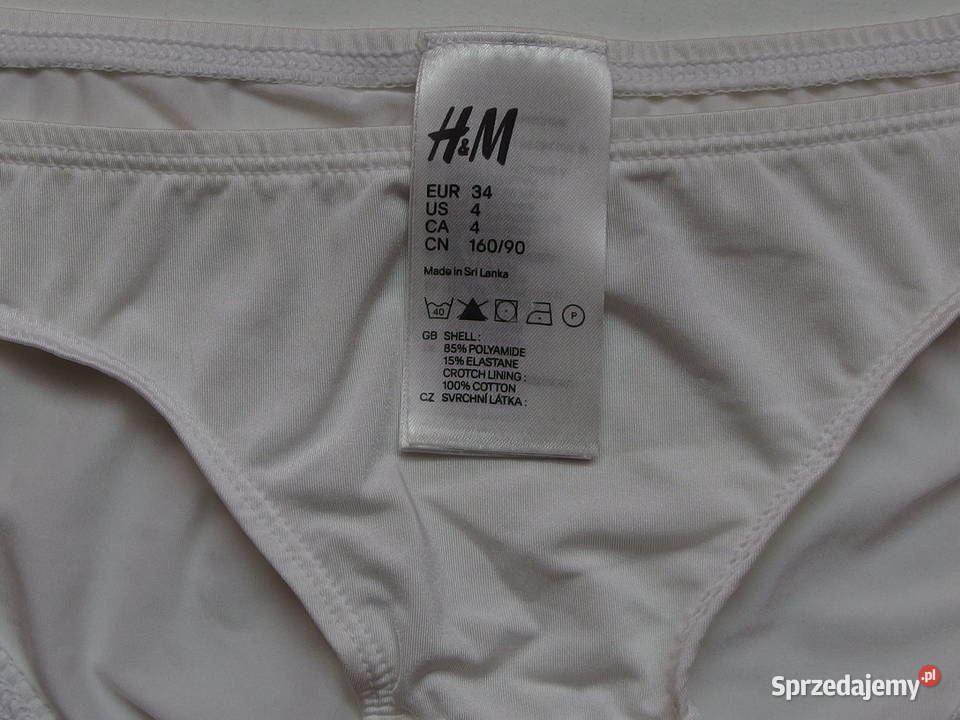 Białe majtki hm figi xs 34 Toruń