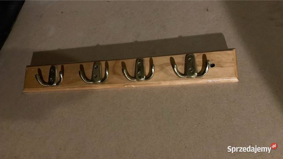 Wieszak mosiądz drewno Warszawa