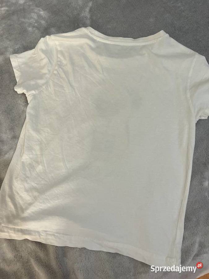 Tshirt koszulka bluzka z krótkim rękawem z biały