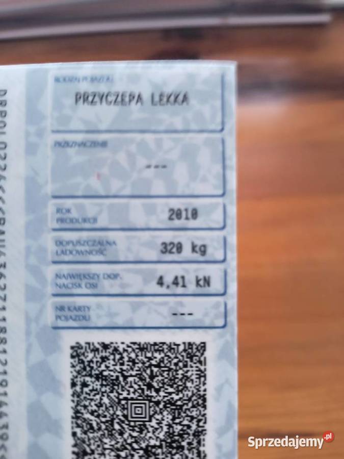 Sprzedam przyczepkę 320kg Pozostałe sprzedam