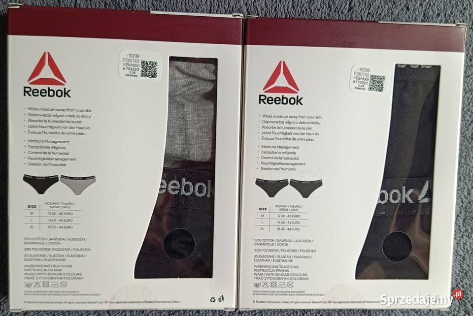 REEBOK figi damskie 2pak rozmiar M 40 kolor Ełk sprzedam