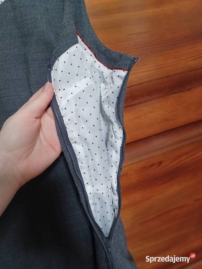 Elegancka szara sukienka MIDI HM rozmiar L Rozmiar 40(L) Rzeszów