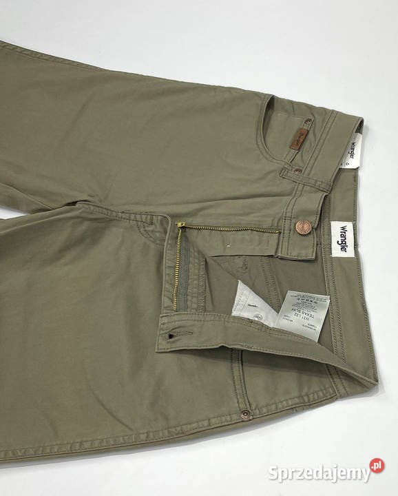 Spodnie męskie Wrangler Texas Slim Dusty Olive Częstochowa