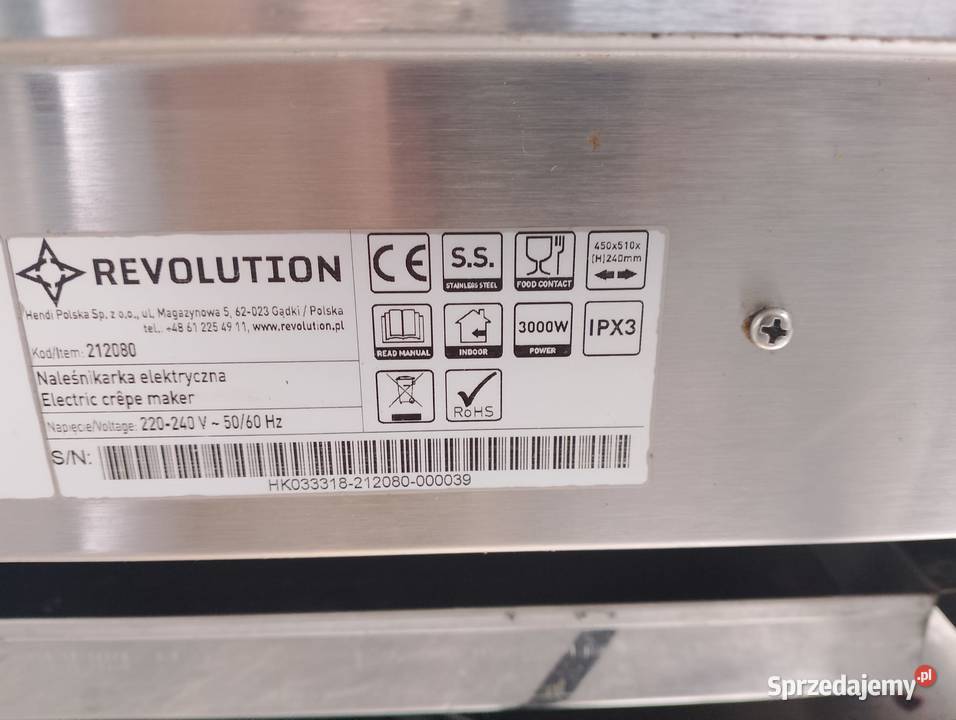 Naleśnikarka okrągła elektryczna śr 40 dolnośląskie Wrocław