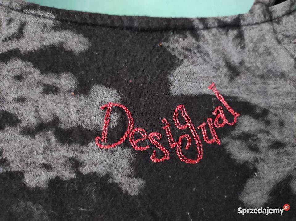 Desigual bluzka koszulka unikat nadruki 3d czarny Kielce