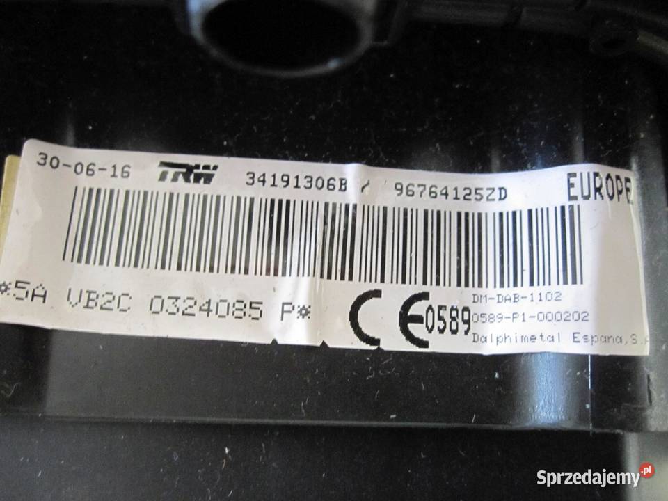 PEUGEOT 3008 I LIFT 16r AIRBAG poduszka kierowcy