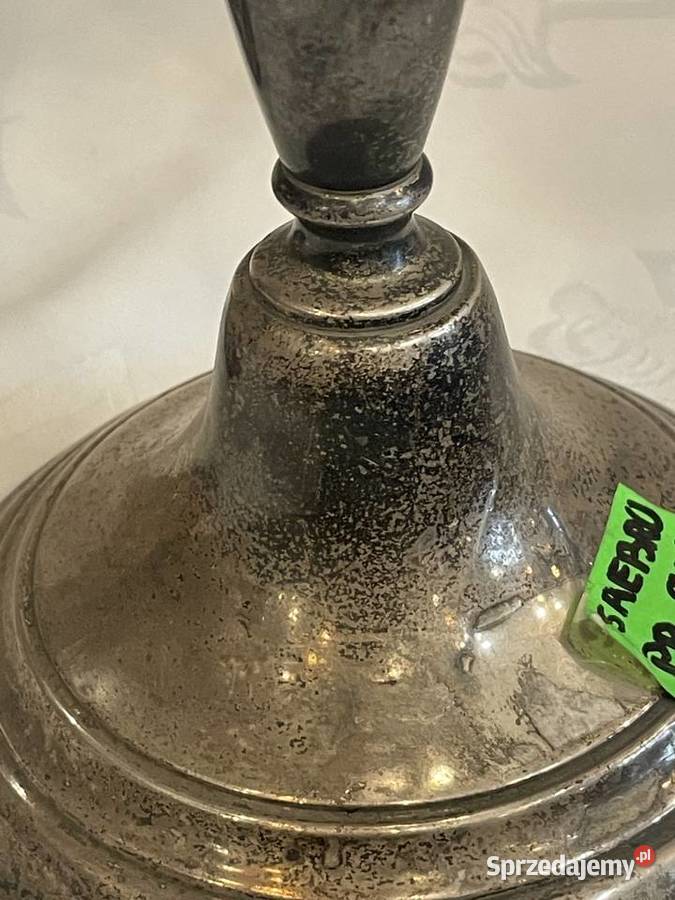 Para srebrnych kandelabrów próby 925 Kraków