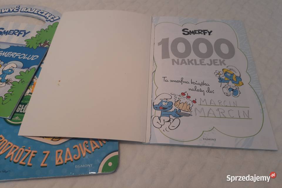 Smerfy teczka biblioteczka zestaw 3 książeczek śląskie