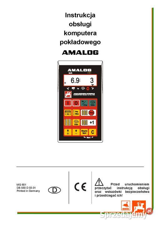 AMADOS II instrukcja obsługi AMALOG Szamotuły sprzedam