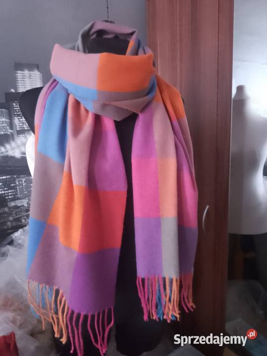 Wielokolorowy duży szalik Pozostałe Chrzanów
