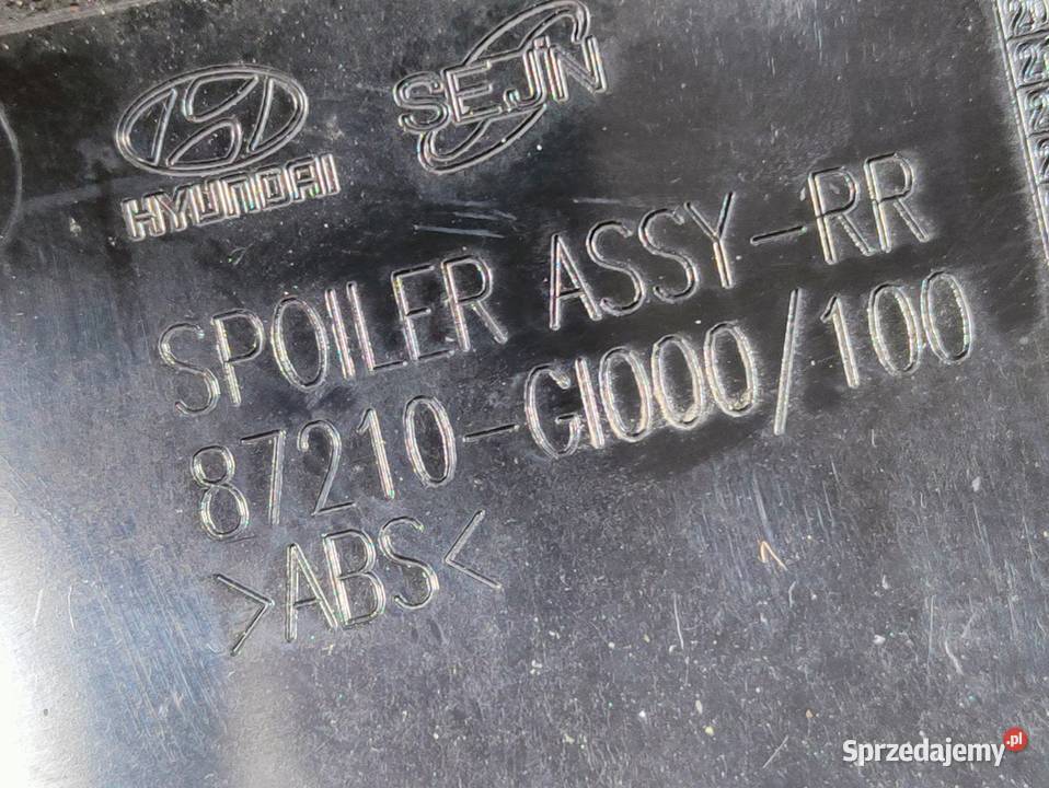 Lotka Spoiler Klapy Bagażnika Hyundai Ioniq V 5 wielkopolskie Pleszew sprzedam