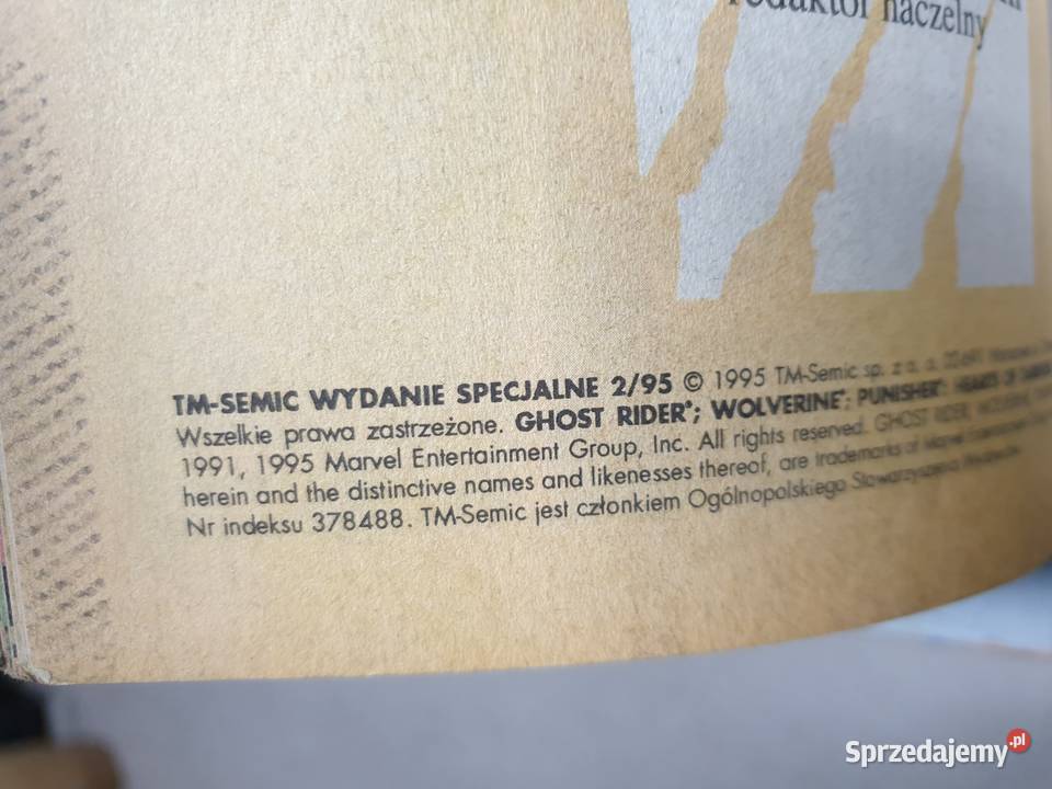 Ghost Rider Wolverine Punisher TMSemic wyd Komiksy pomorskie Gdynia sprzedam