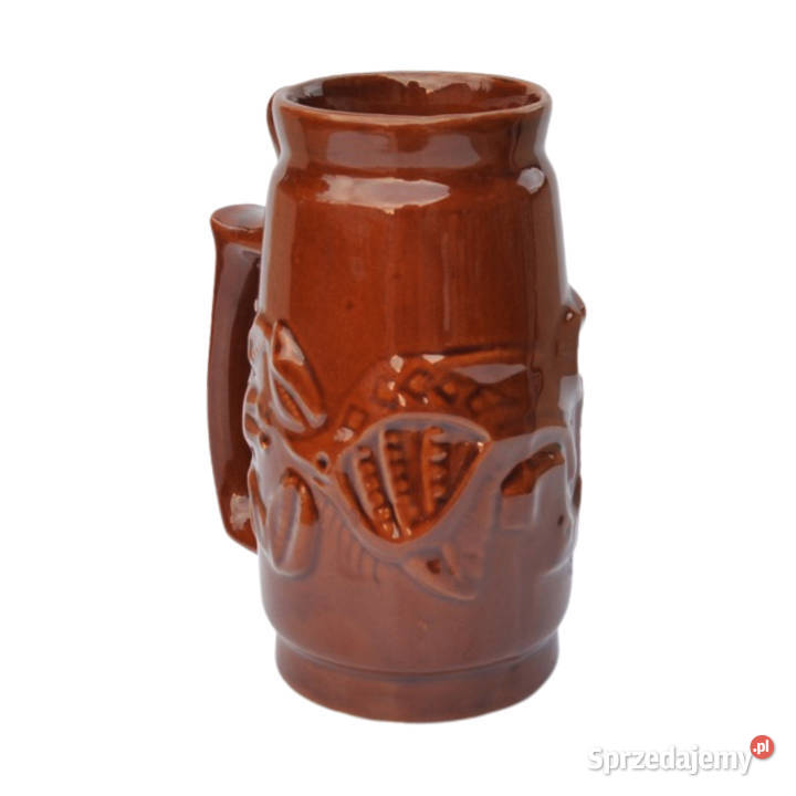 Ceramiczny brązowy kufel SPiLA Bolesławiec Warszawa