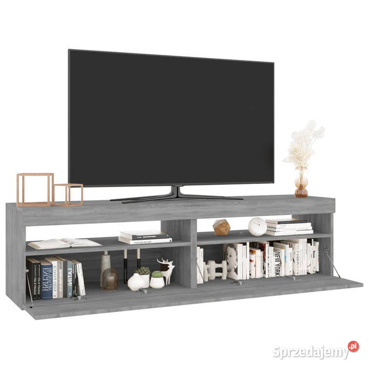 Szafki pod TV z LED 2 szary dąb sonoma 75x35x40 Warszawa