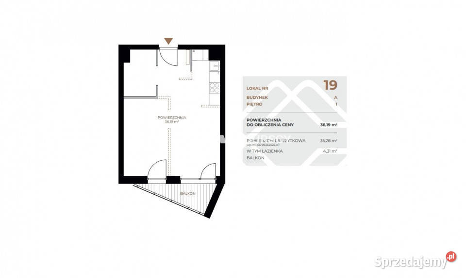 Sprzedam mieszkanie 3619m2 2 pokoje Kraków apartamentowiec