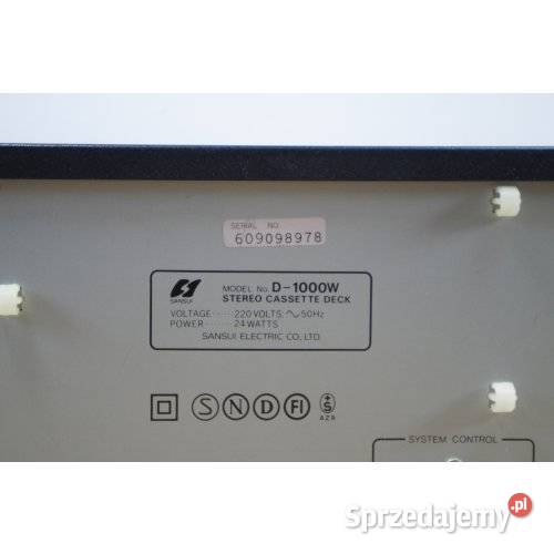 Sansui D1000W Magnetofon Kasetowy Stereo Auto