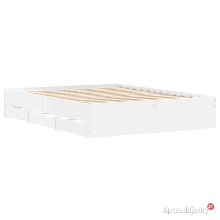 Rama łóżka z szufladami biała 140x200 WM3207273 Warszawa sprzedam