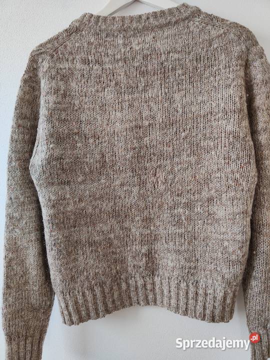 Moherowy sweter Warkocz Vintage y2k 40 42