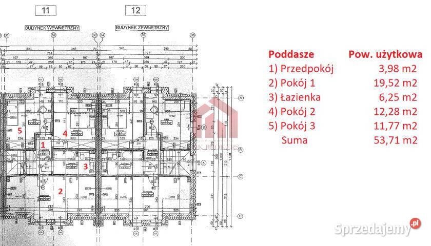 Dom szeregowy 110m2 Rzeszów Porąbki Liczba pokoi 3 Sprzedaż