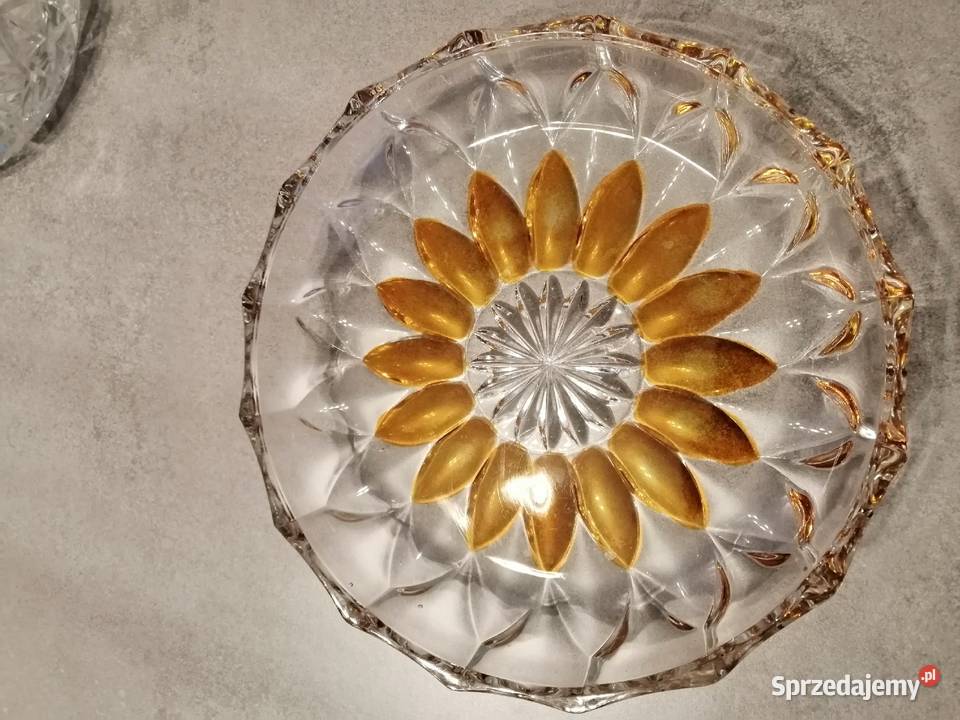 Kryształy popielnice bombonierka talerzyki Chorzów