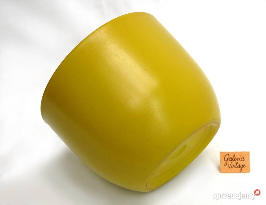 Osłonka na doniczkę ceramiczna limonkowa żółta Lublin
