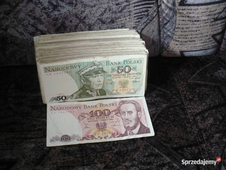 Banknoty 50 i 100 100 sztuk pomorskie Sztum sprzedam
