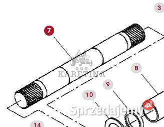 Massey Ferguson 8470 8480 Wał Podnoszenia Ramion Jastrzębniki
