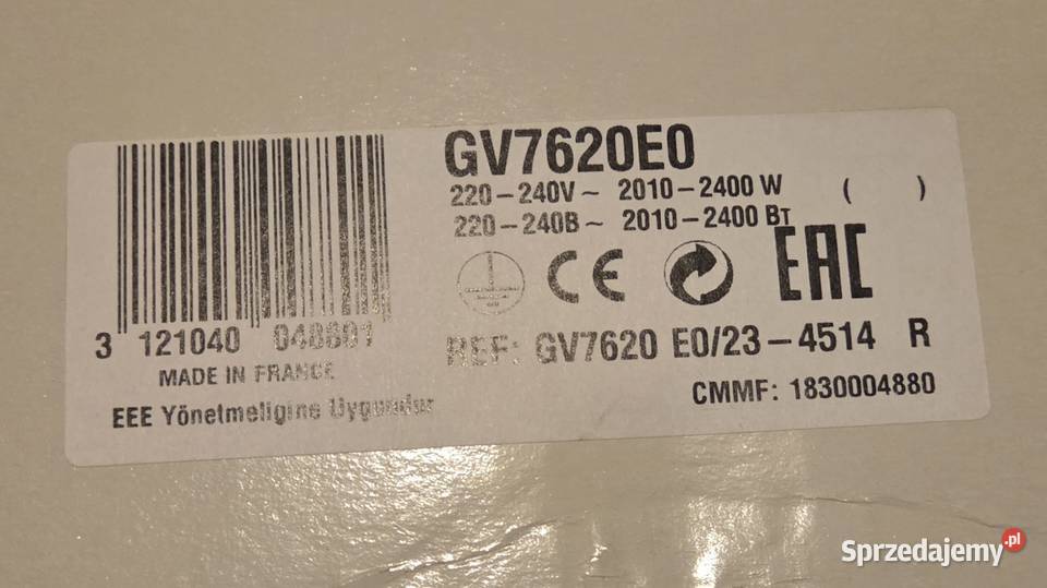 Generator pary Tefal Express Compact GV7620 Wyględy